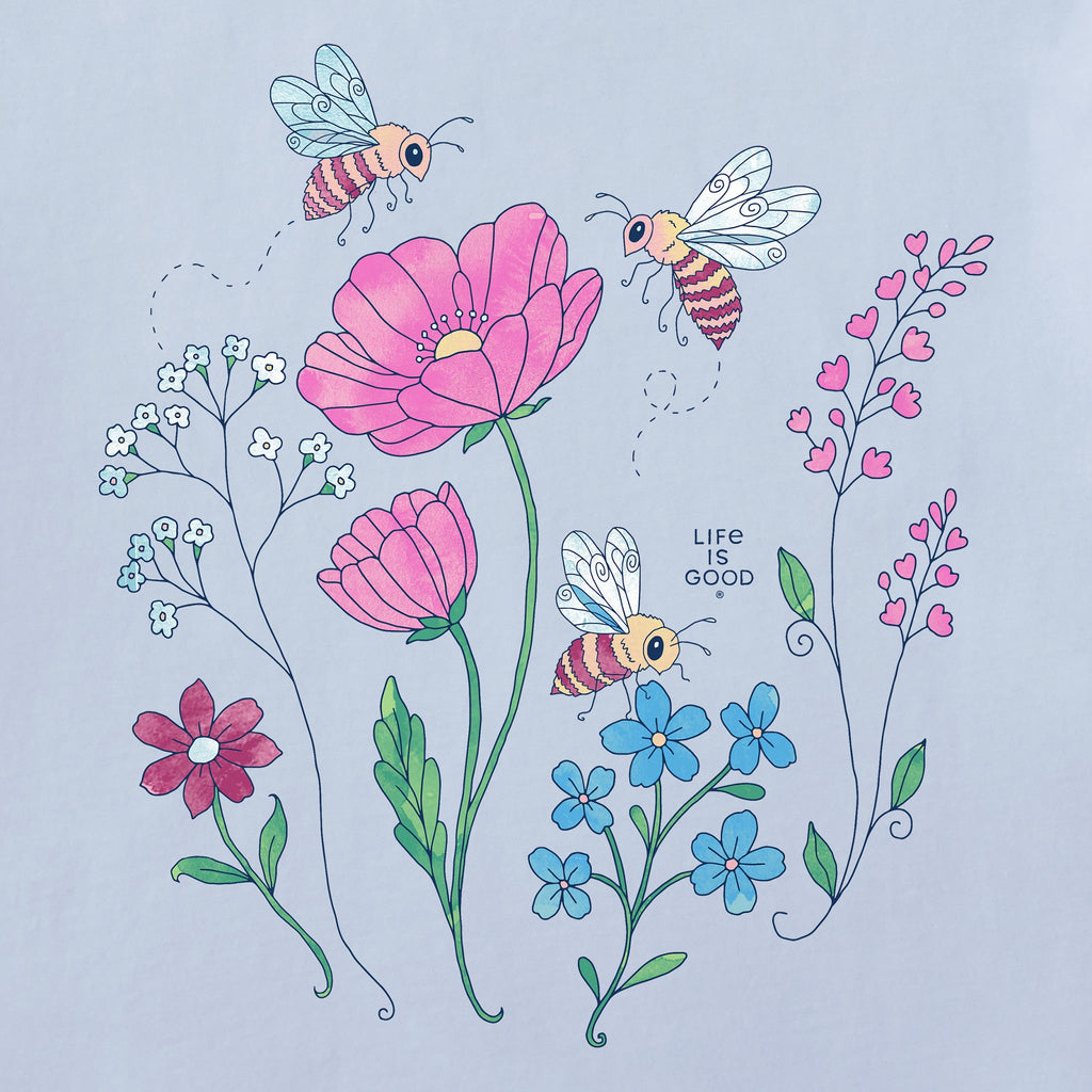 Women's Bee Florals Short Sleeve Crusher Tee product image 2