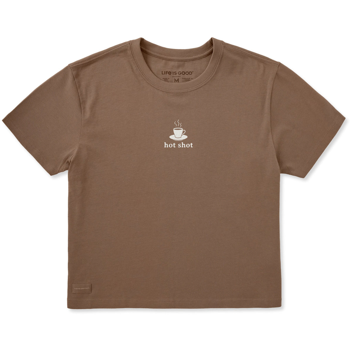 Women's Hot Shot Espresso Short Sleeve Crusher Boxy Tee