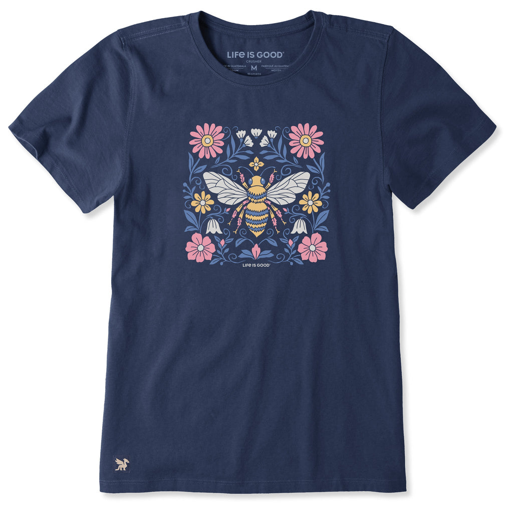 Women's Bee and Flowers Short Sleeve Tee product image 3