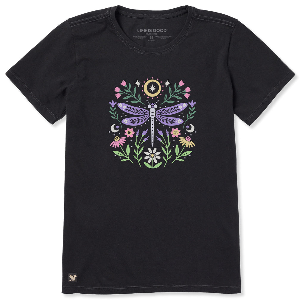 Women's Dragonfly and Flowers Short Sleeve Tee product image 1