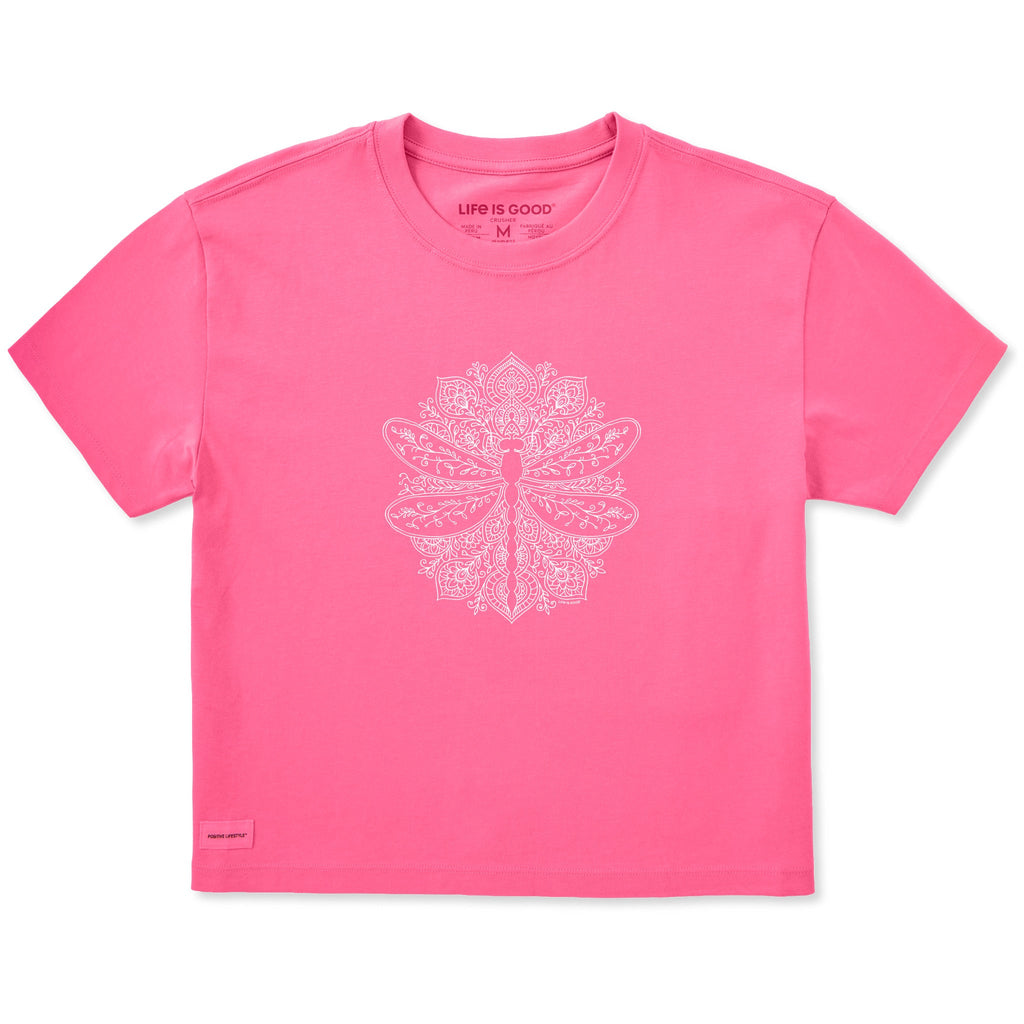 Women's Dragonfly Mandala Short Sleeve Crusher Boxy Tee product image 1