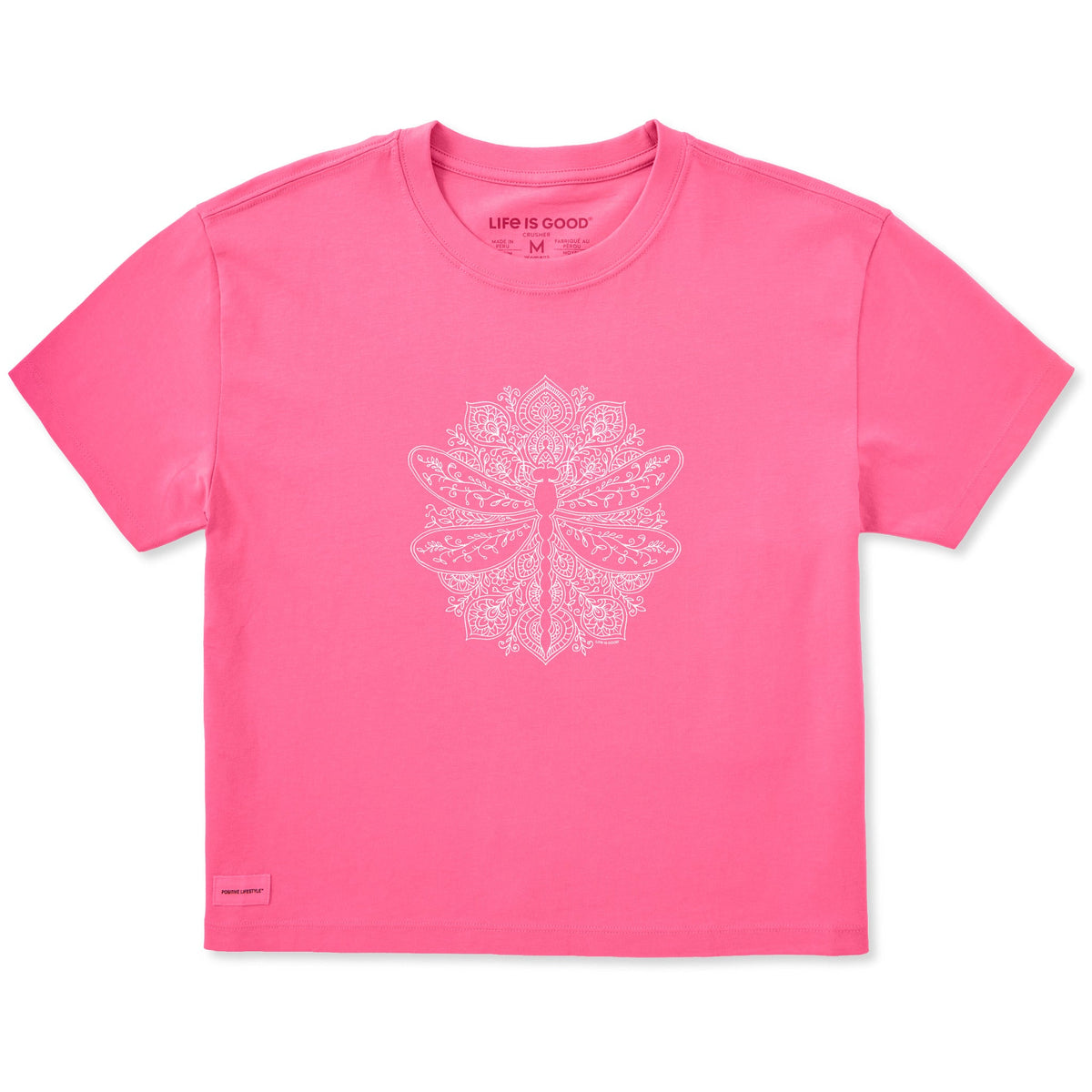 Women's Dragonfly Mandala Short Sleeve Crusher Boxy Tee product image 1