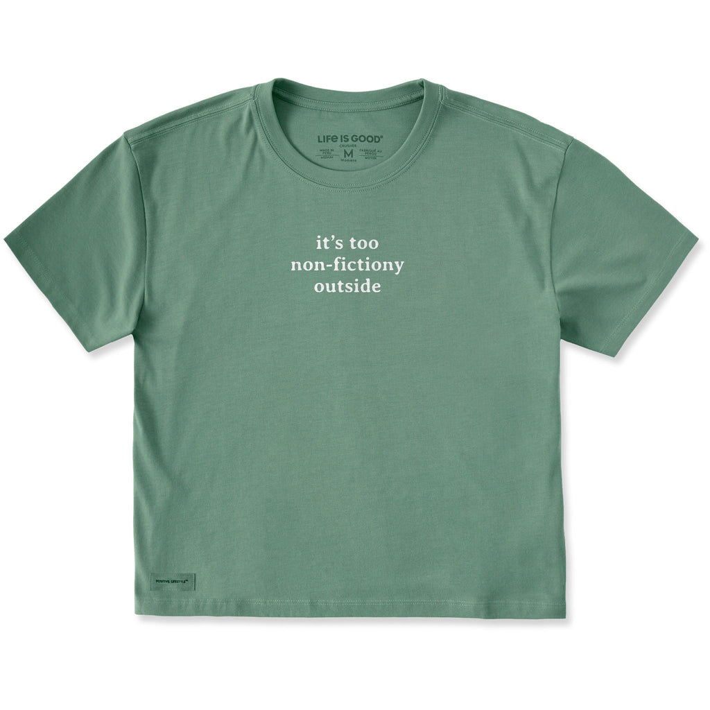 Women's It's Too Non-Fictiony Short Sleeve Crusher Boxy Tee product image 1