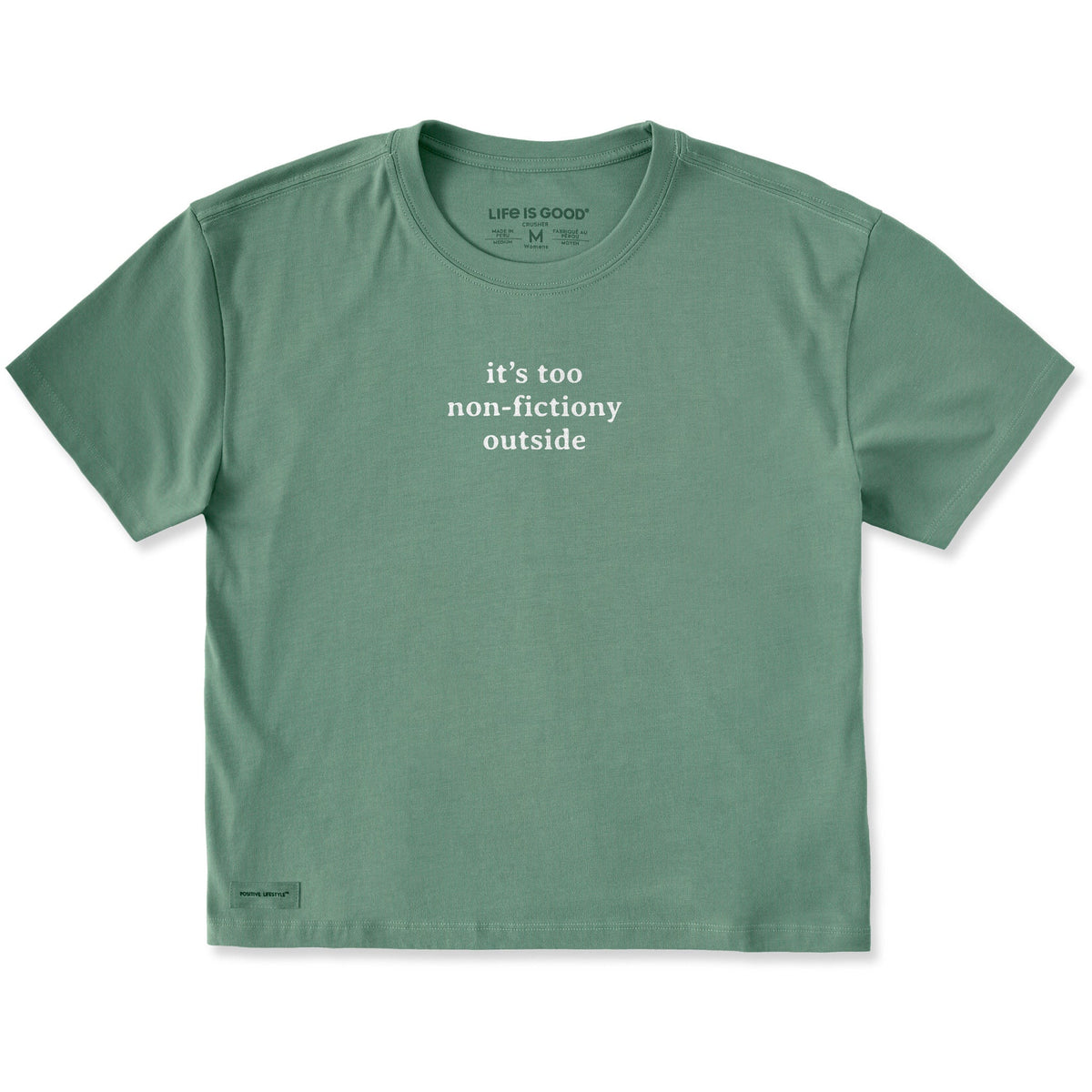 Women's It's Too Non-Fictiony Short Sleeve Crusher Boxy Tee product image 1