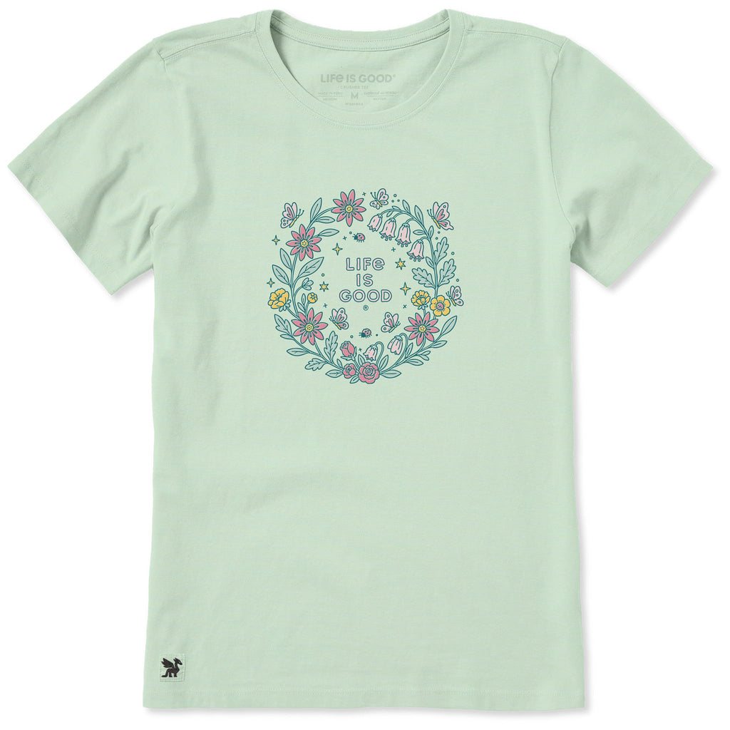 Women's Flower Wreath Short Sleeve Crusher Tee product image 1