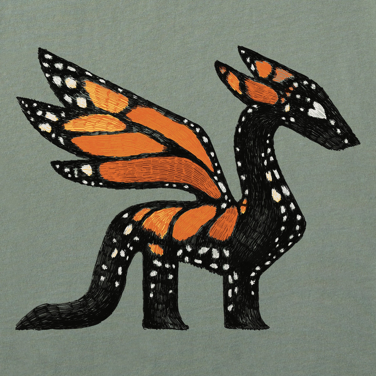 Women's Monarch Dragon Short Sleeve Crusher Boxy Tee product image 2
