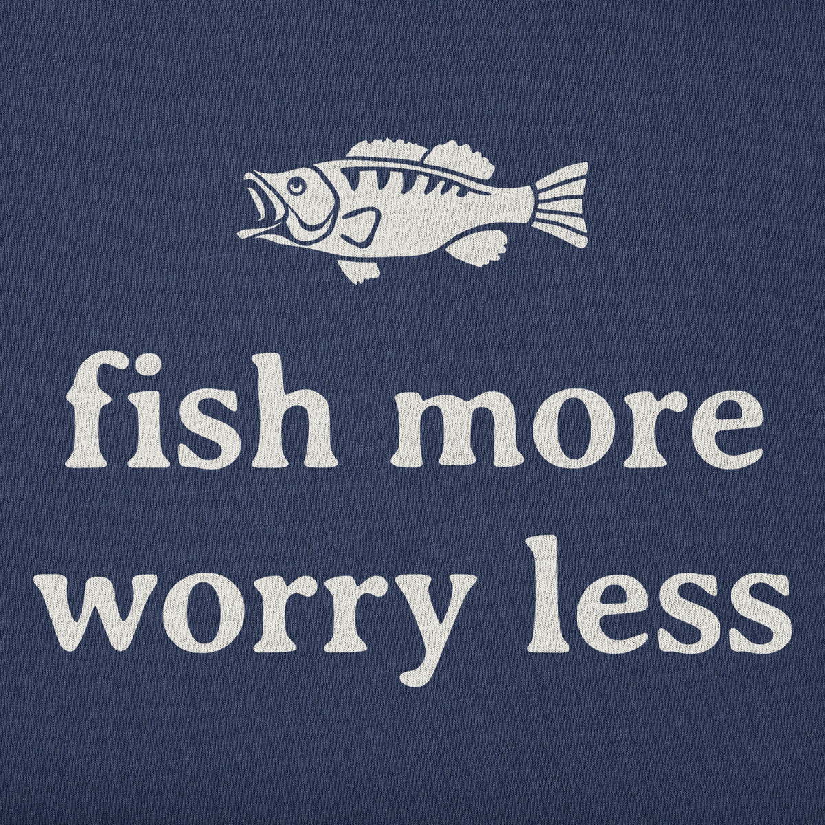 Women's Fish More Worry Less Simple Short Sleeve Tee product image 2