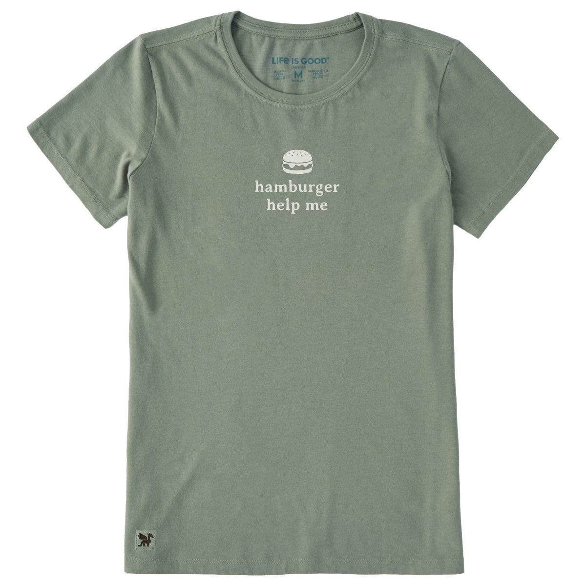 Women's Hamburger Help Me Simple Short Sleeve Crusher Tee product image 1