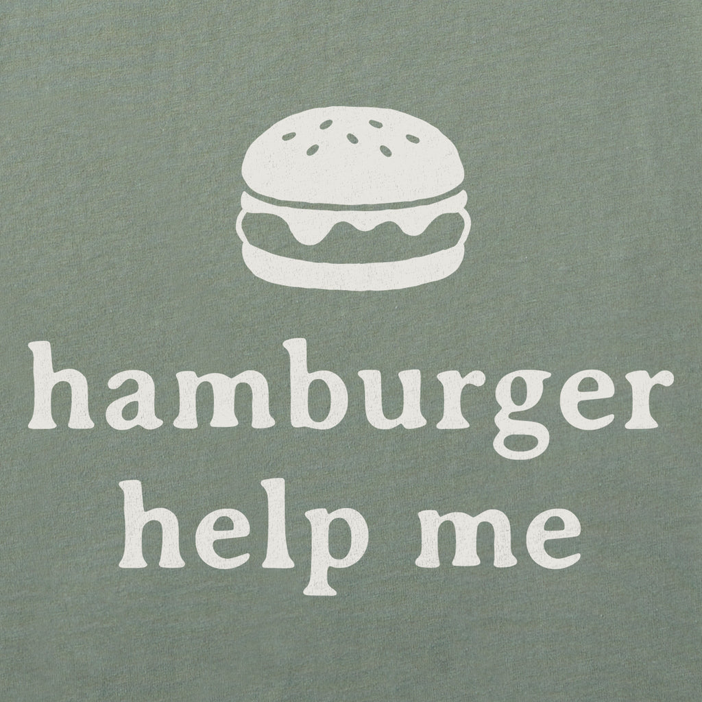 Women's Hamburger Help Me Simple Short Sleeve Crusher Boxy product image 2