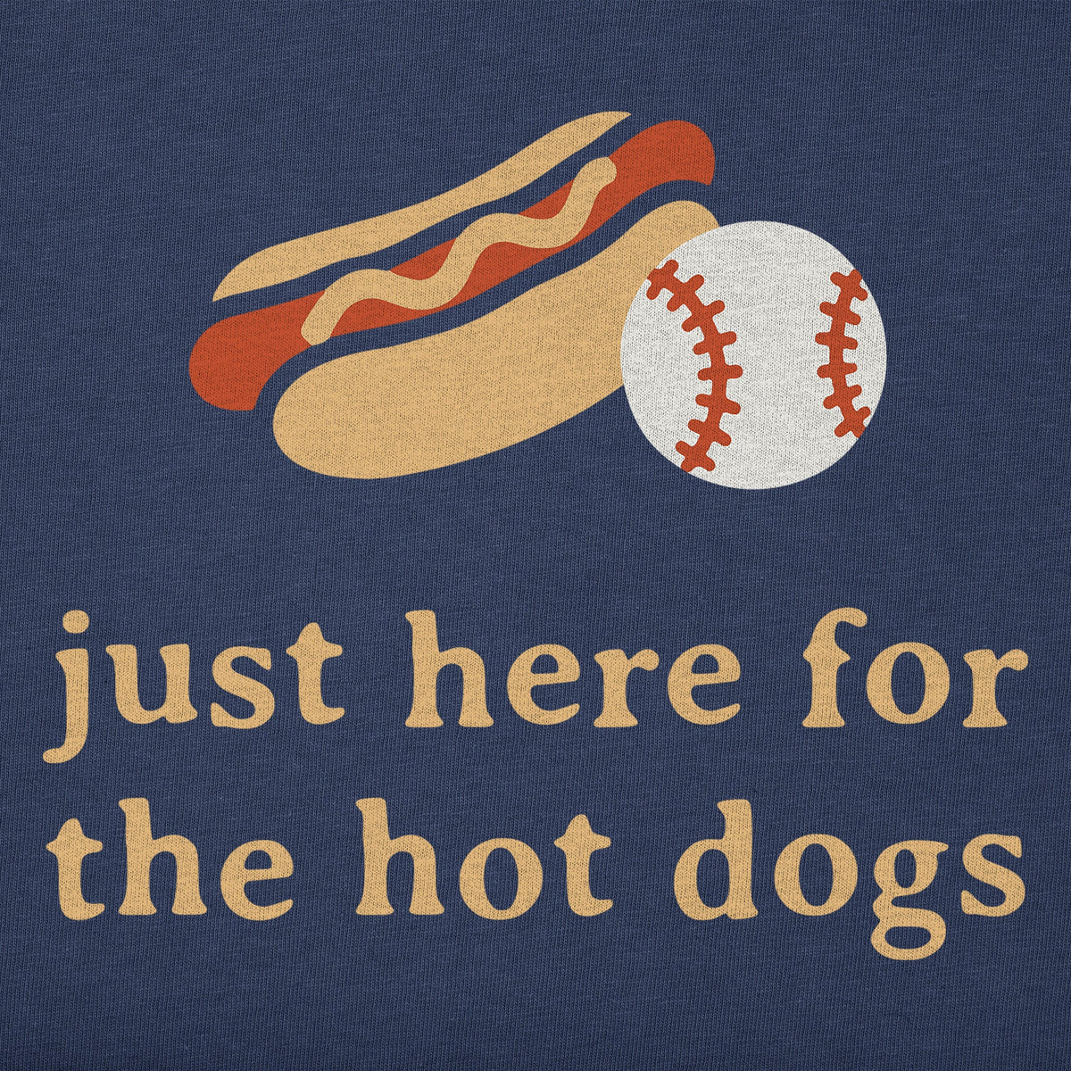 Kids Just Here for the Hot Dogs Simple Short Sleeve Crusher product image 2