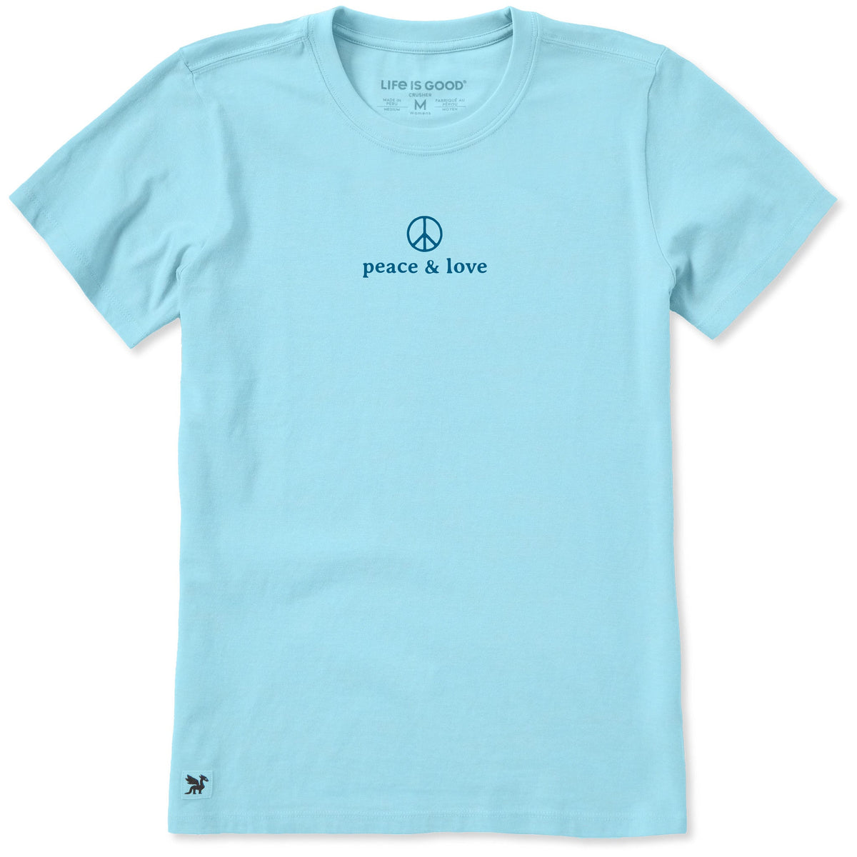 Women's Peace and Love Simple Short Sleeve Crusher Tee product image 1