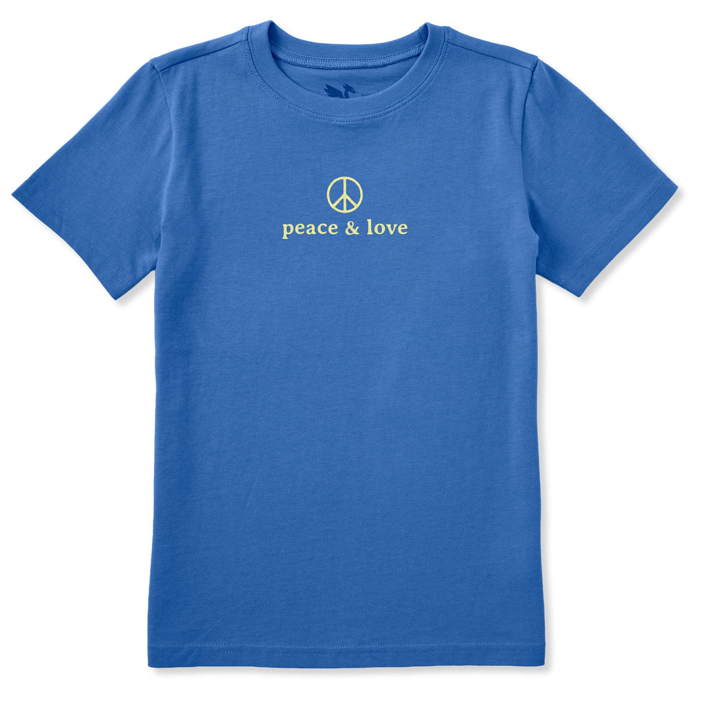 Kids Peace and Love Simple Short Sleeve Crusher Tee product image 1
