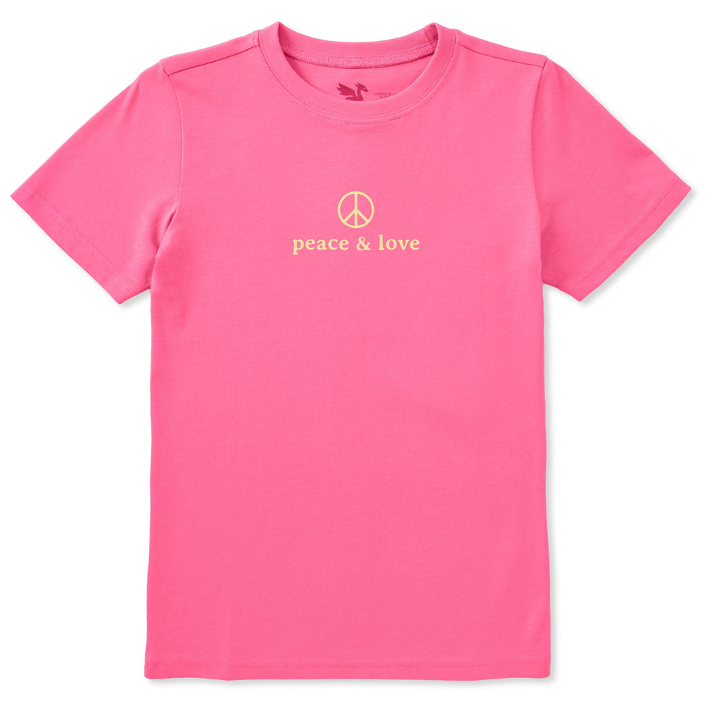 Kids Peace and Love Simple Short Sleeve Crusher Tee product image 3