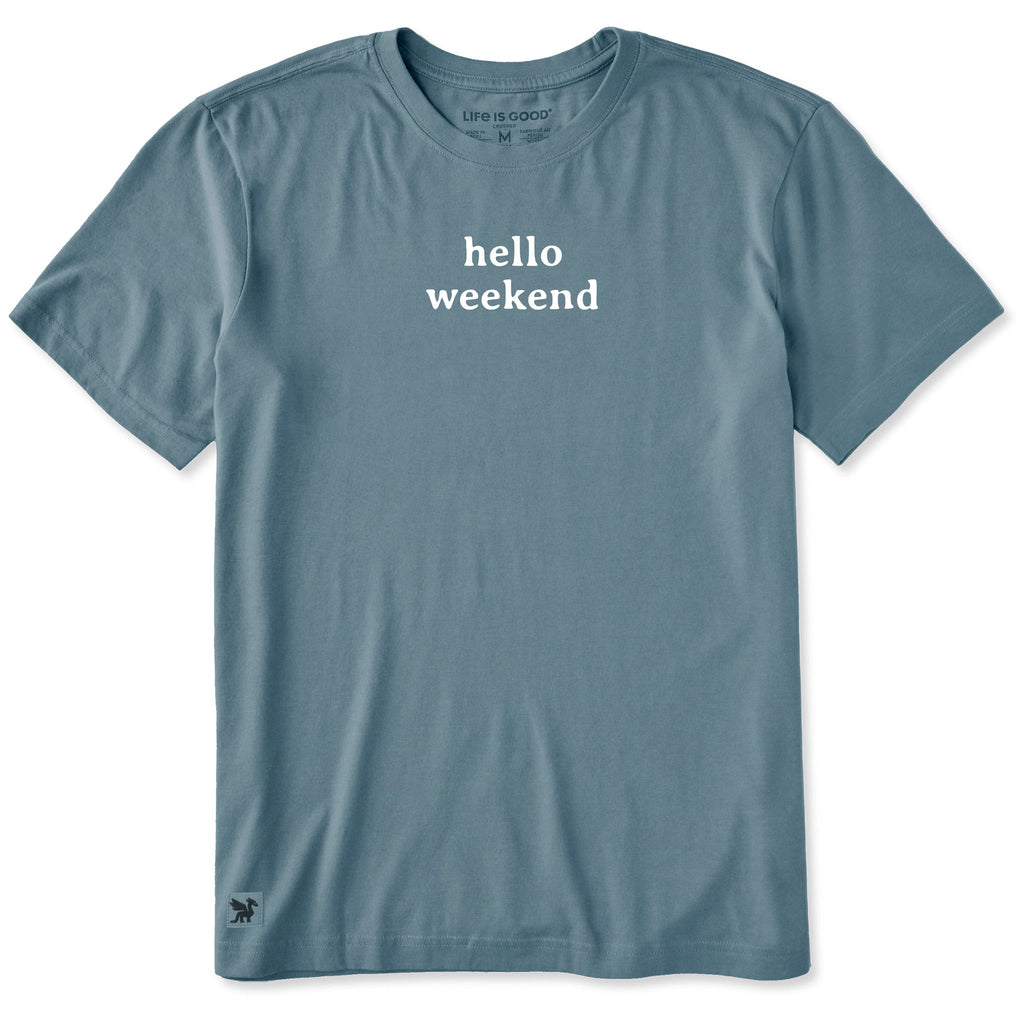 Men's Hello Weekend Simple Short Sleeve Crusher Tee product image 1