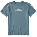 Men's Hello Weekend Simple Short Sleeve Crusher Tee product image 1