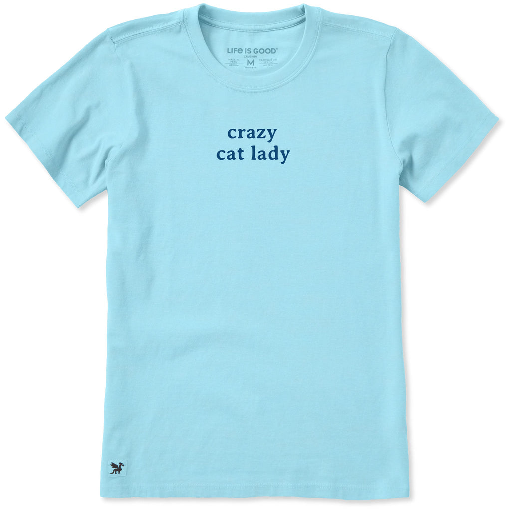 Women's Crazy Cat Lady Simple Short Sleeve Crusher Tee product image 1