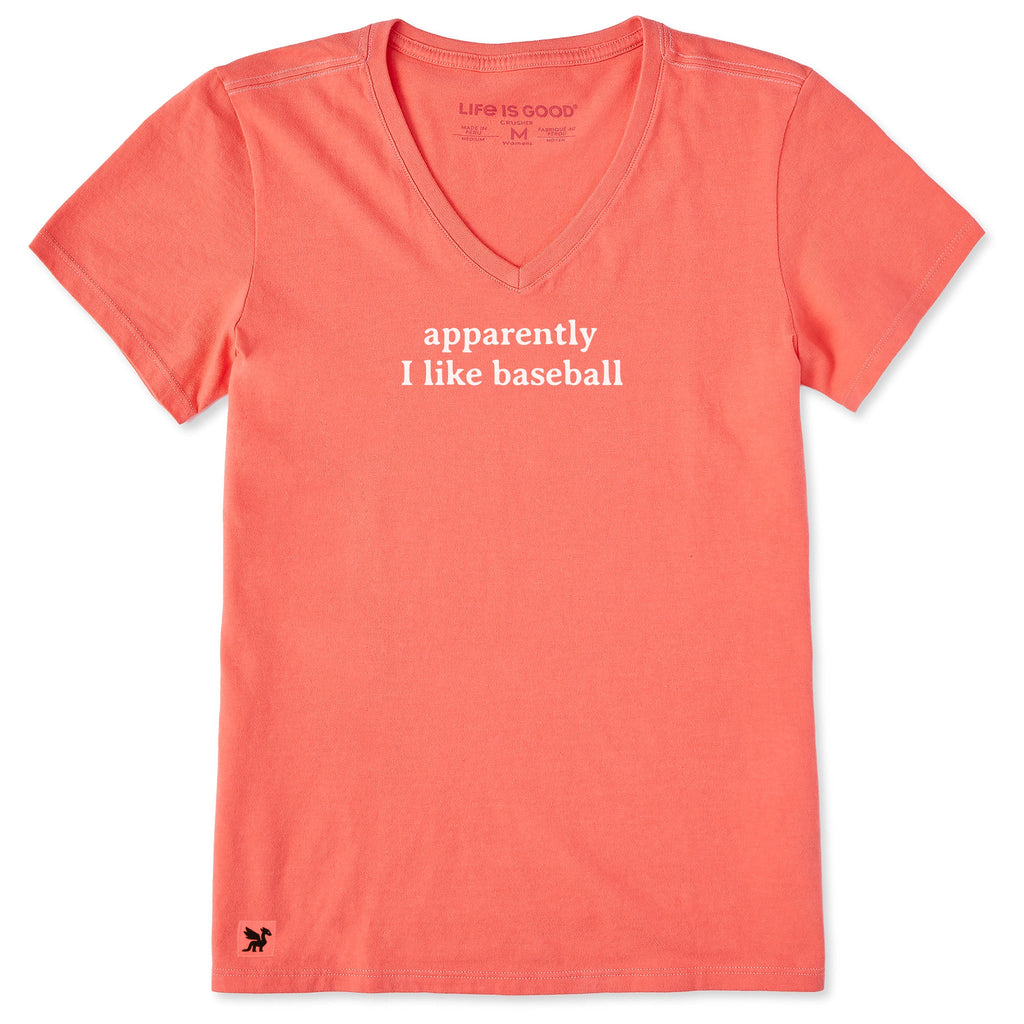 Women's Apparently I Like Baseball Short Sleeve Crusher Vee product image 3